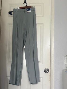 Old Navy Gray Straight-Leg Dress Pants